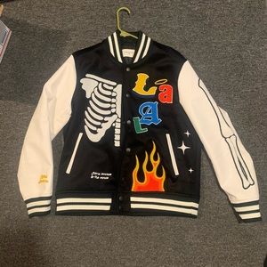 Lifted Anchor "Bridges" Skeleton
Patch Varsity Jacket (BIk) size Large